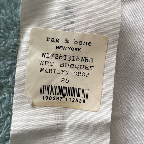 rag & bone white bucquet Marilyn crop jeans - Picture 5 of 11